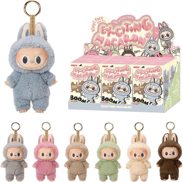 Original POP MART Labubu Exciting Macaron V1 and V2 SERIES Mystery Box POPMART Vinyl Plush Blind Box Action Figure Toy